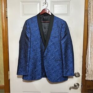 Mens Mark‎ of Distinction Cobalt Blue Tuxedo Jacket Colorful Bright Slim Fit 40R
